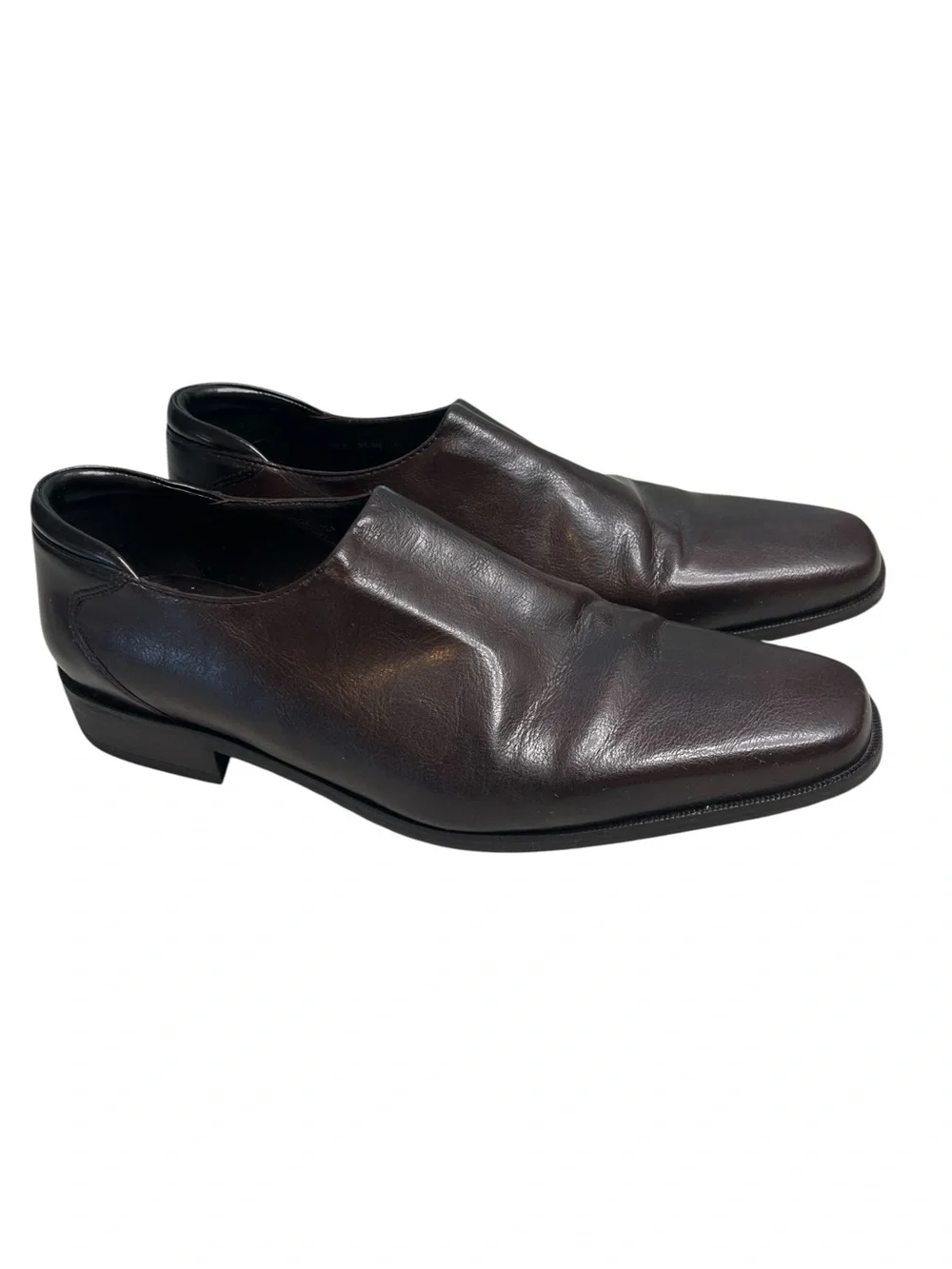 Vintage Donald J. Pliner Brown Leather Slip-On Loafers SZ 9